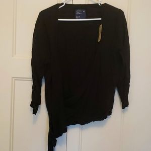 NWT AE Wrap Cardigan black XXL